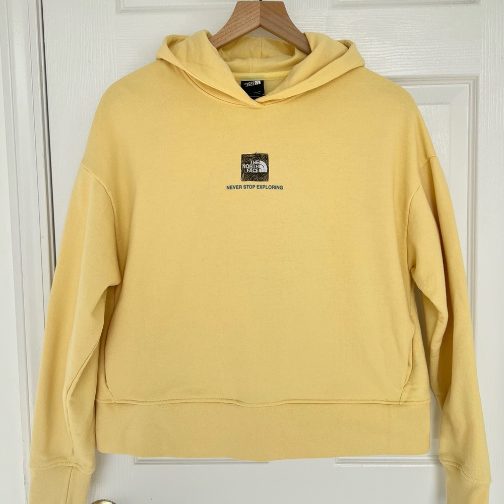 The North Face - Women Pullover Hoodie in Light Yellow Color / Size M